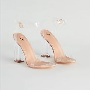 Clearly On Trend Lucite Block Heels